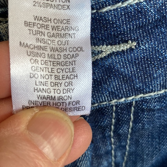 Hippie/Boho Awesome MAX Patched/Distressed Bell-Bottom Jeans Size 9 or 8 womens - Picture 3 of 16